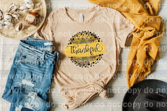 Thankful Sunflower Round Dream Print or Sublimation Print