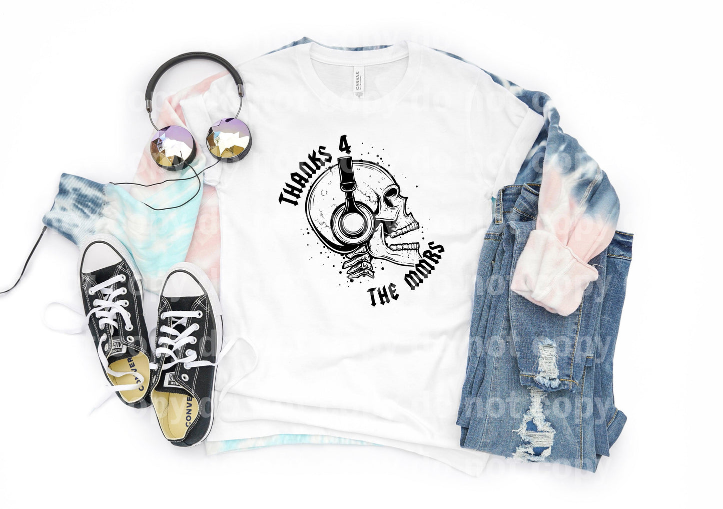 Thanks For The Memories Skull With Headset Dream Print or Sublimation Print