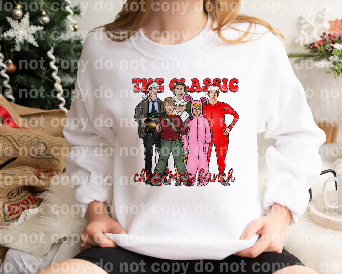 The Classic Christmas Bunch Distressed Dream Print or Sublimation Print