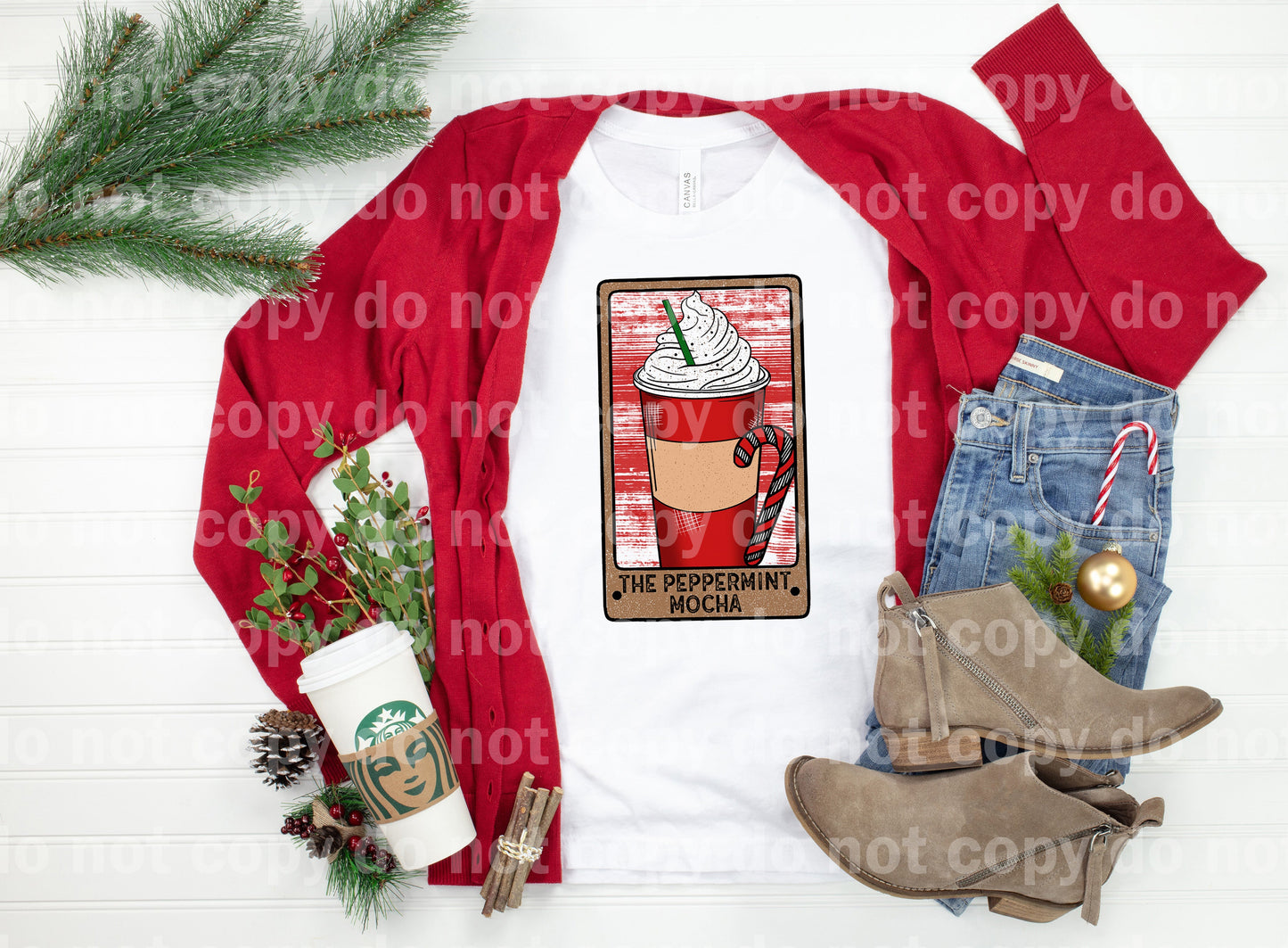 The Peppermint Mocha Tarot Card Full Color/One Color Dream Print or Sublimation Print