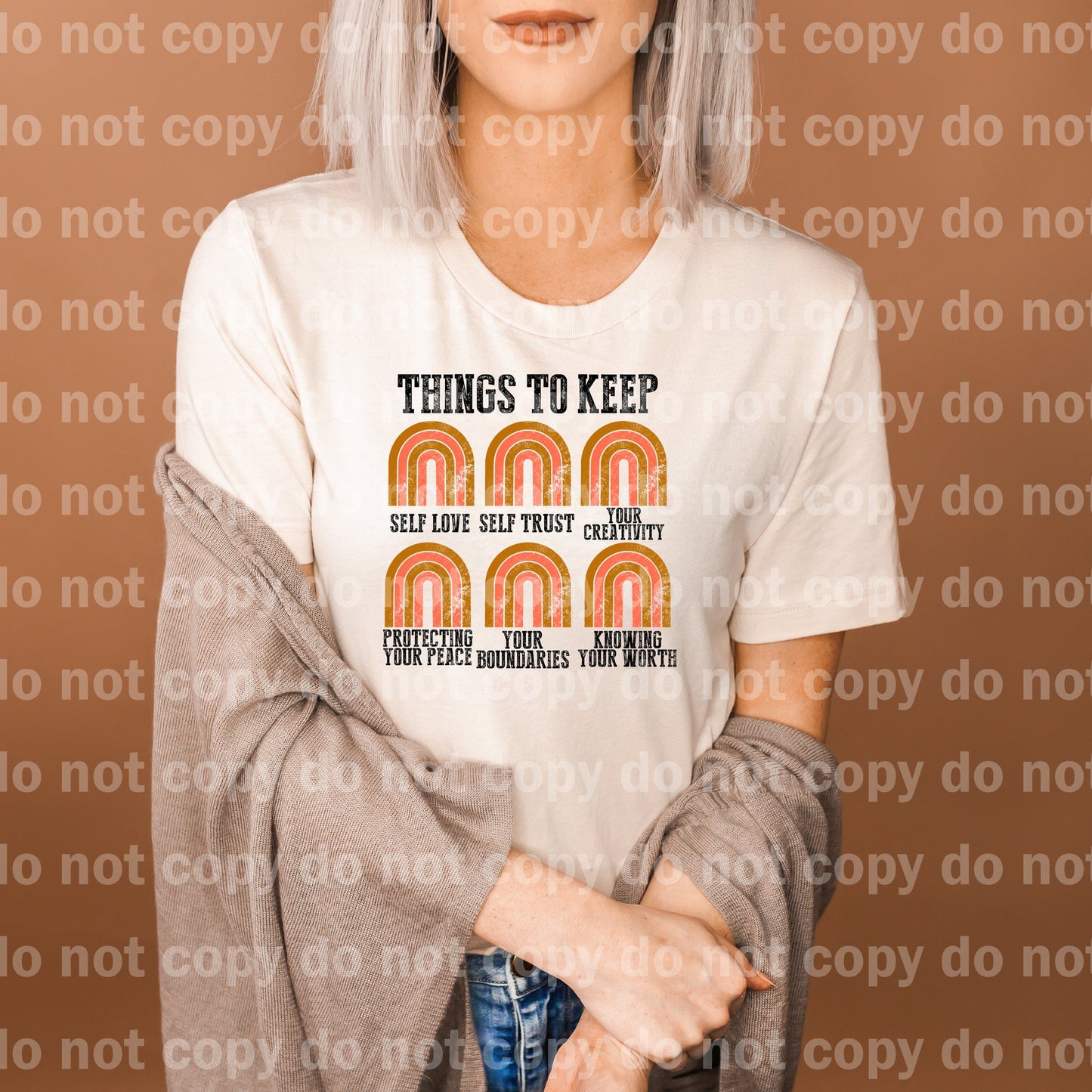 Things To Keep Rainbow Distressed Full Color/One Color Dream Print or Sublimation Print