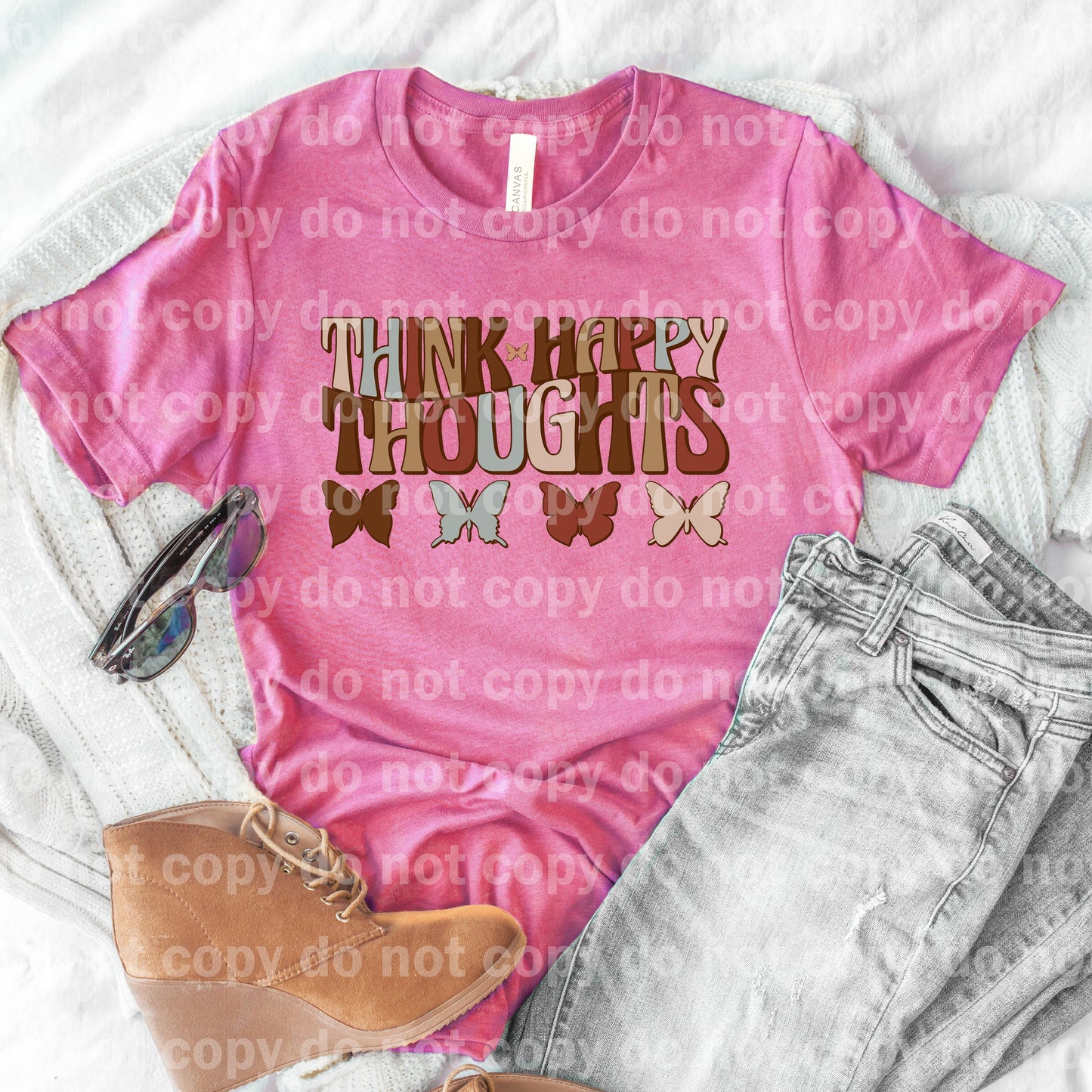 Think Happy Thoughts Dream Print or Sublimation Print