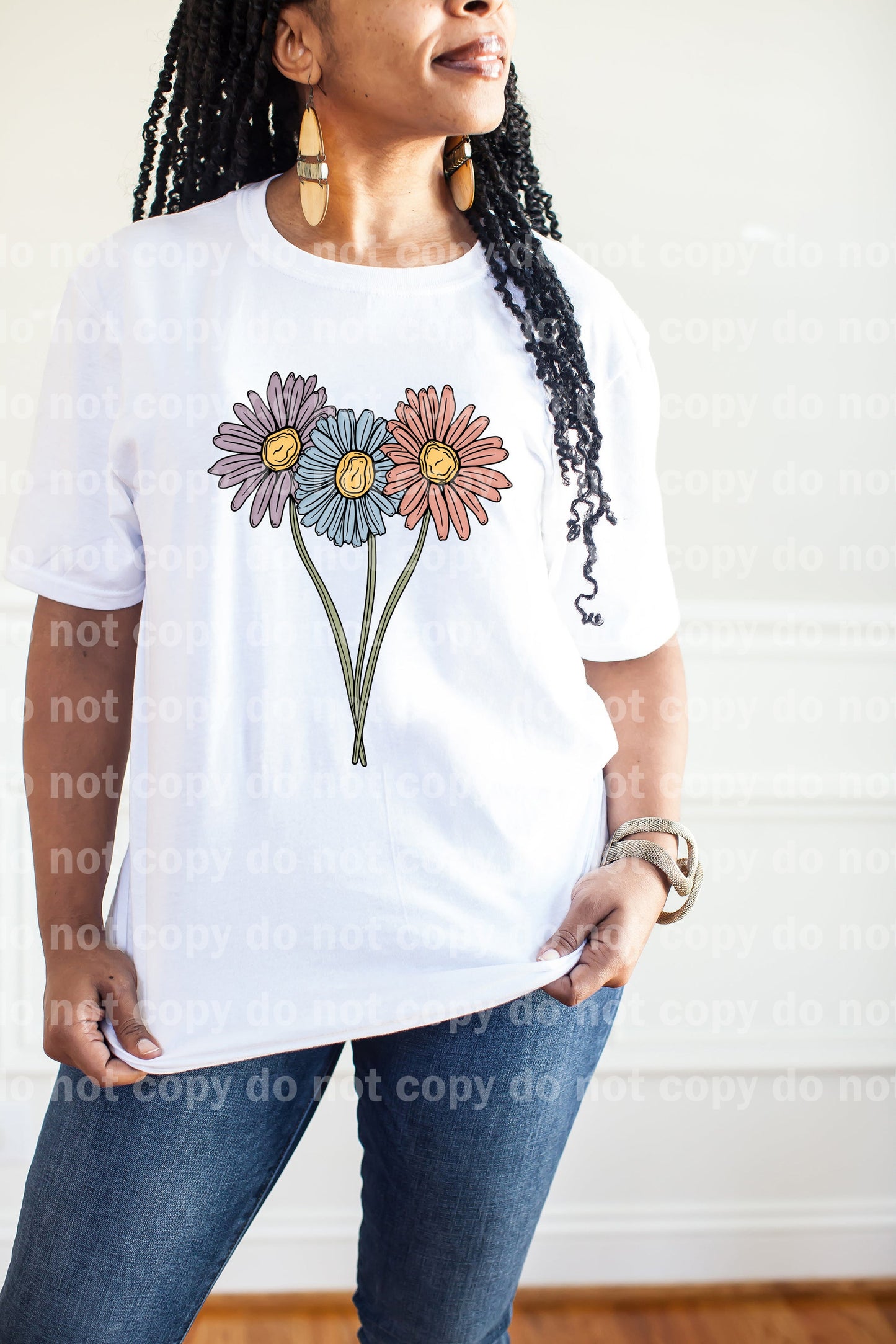 Daisy Flowers Full Color/One Color Dream Print or Sublimation Print