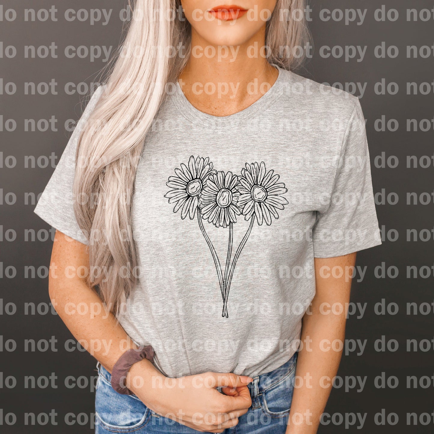 Daisy Flowers Distressed Full Color/One Color Dream Print or Sublimation Print