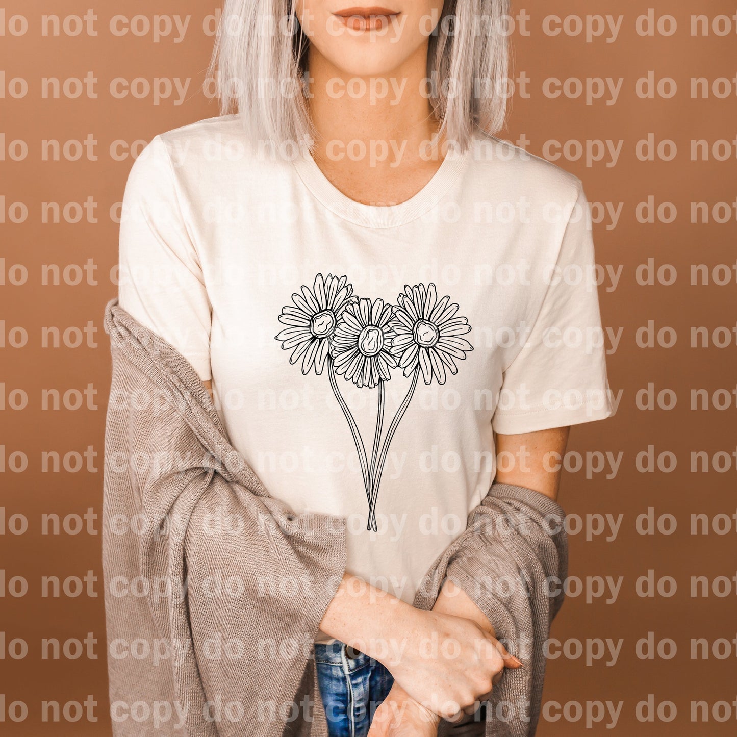 Daisy Flowers Full Color/One Color Dream Print or Sublimation Print