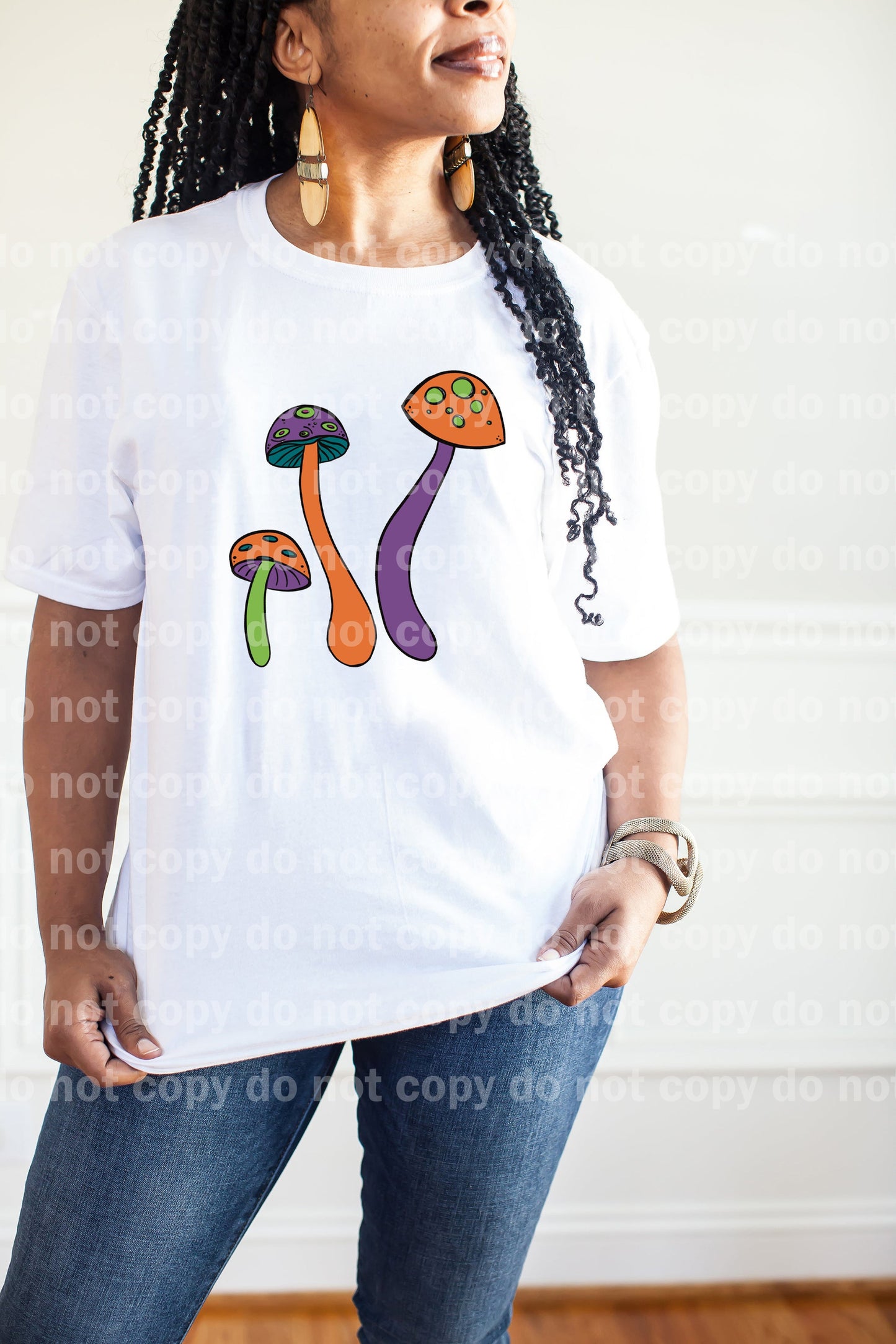 Three Mushrooms Full Color/One Color Dream Print or Sublimation Print