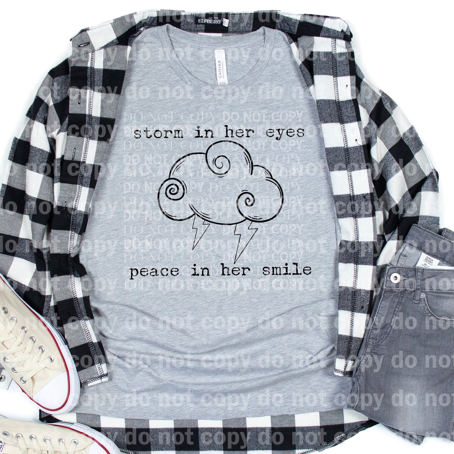 Storm In Her Eyes Peace In Her Smile Full Color/One Color Dream Print or Sublimation Print