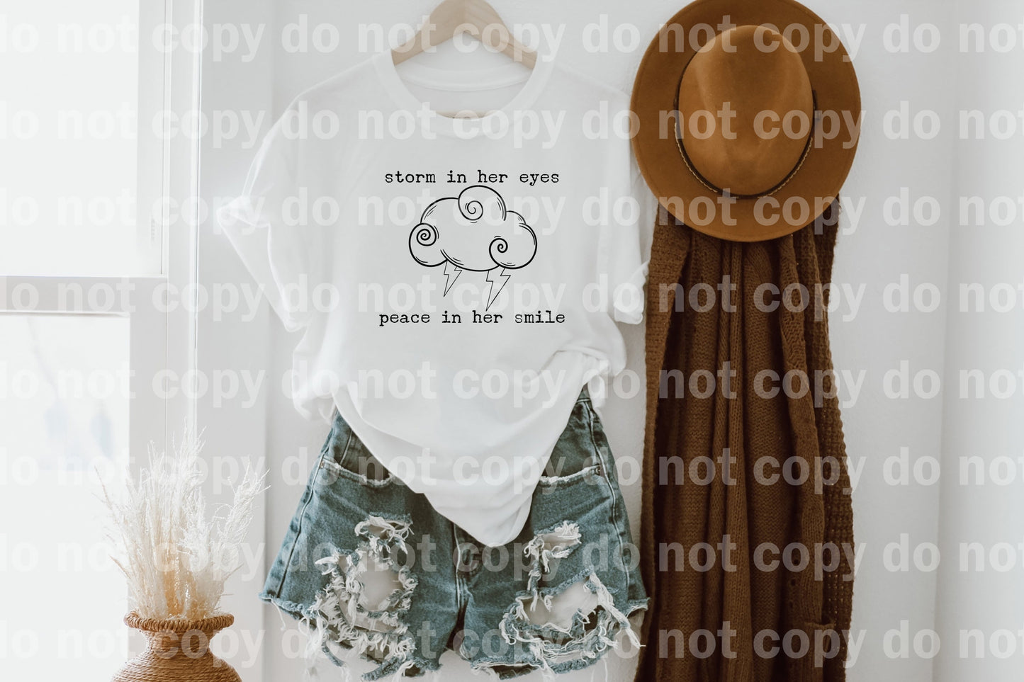Storm In Her Eyes Peace In Her Smile Full Color/One Color Dream Print or Sublimation Print