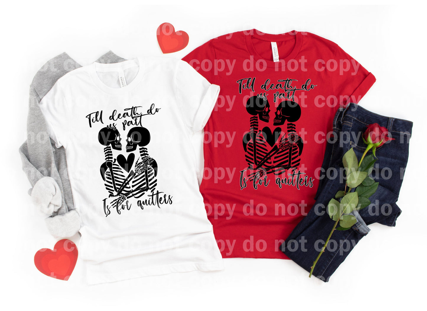 Till Death Do Us Part Is For Quitters Skeleton Dream Print or Sublimation Print