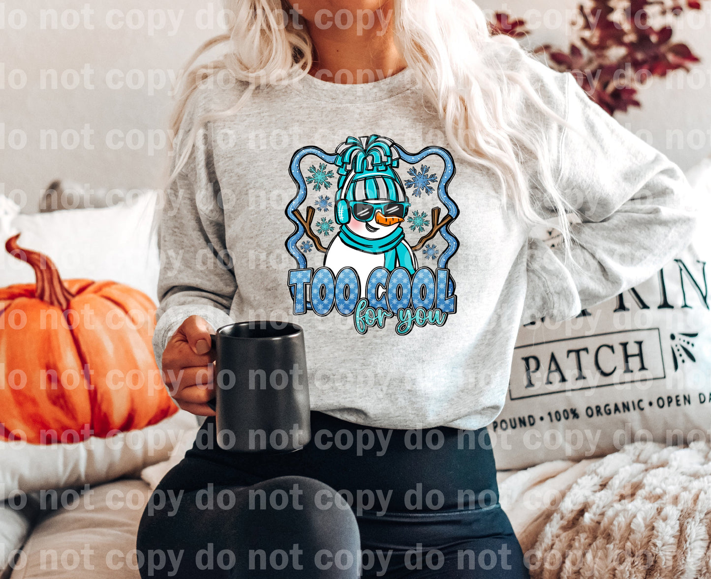 To Cool For You Snowman Blue Dream Print or Sublimation Print