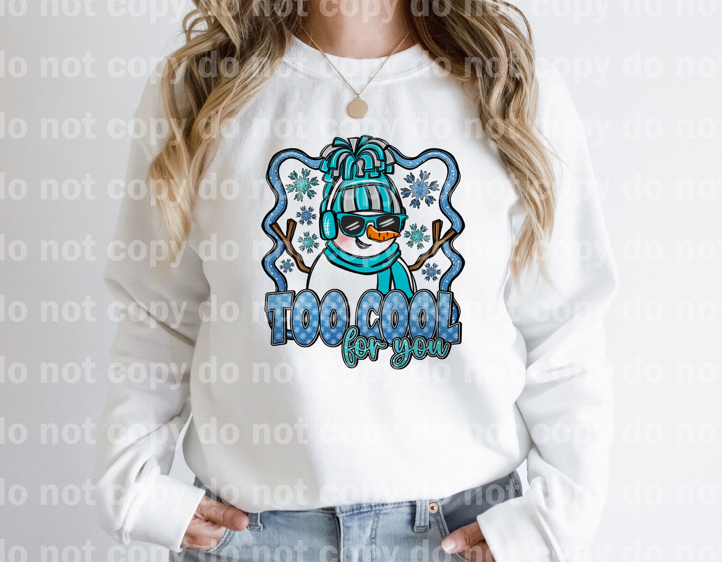 To Cool For You Snowman Blue Dream Print or Sublimation Print