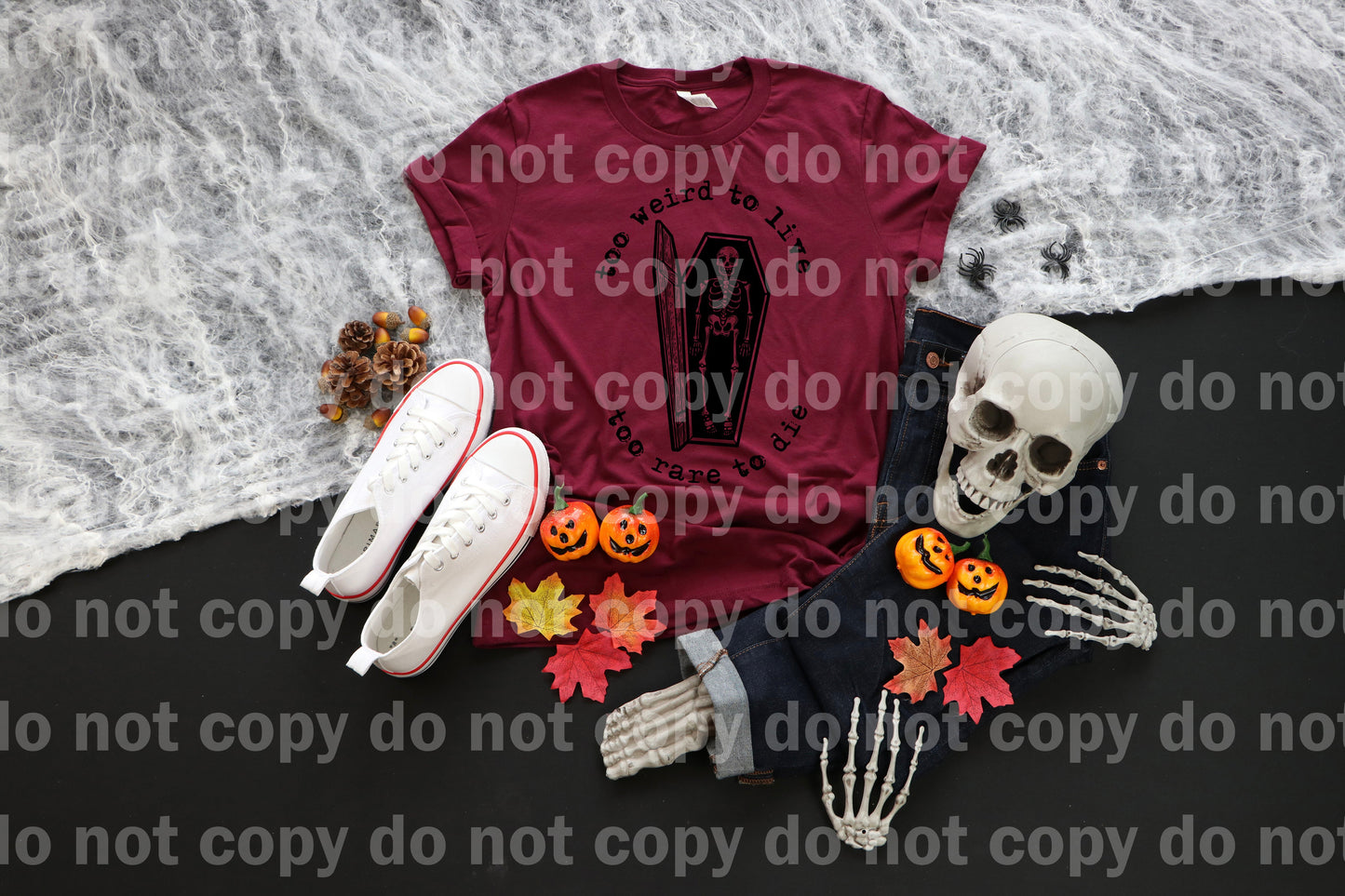 Too Weird To Live Too Rare To Die Skellie Coffin Dream Print or Sublimation Print