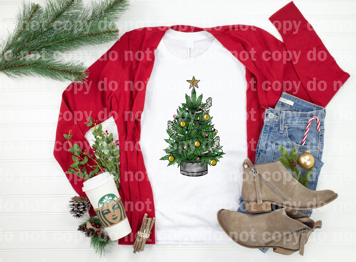 Christmas Tree With Smoke Dream Print or Sublimation Print