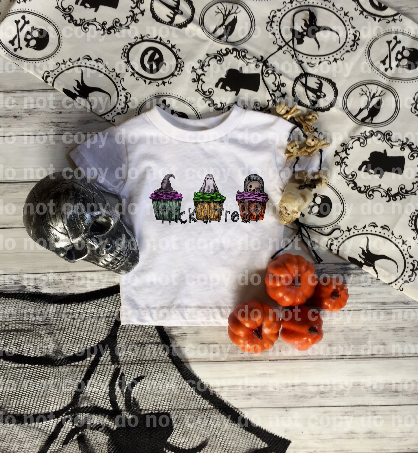 Trick or Treat Cupcakes Full Color/One Color Dream Print or Sublimation Print