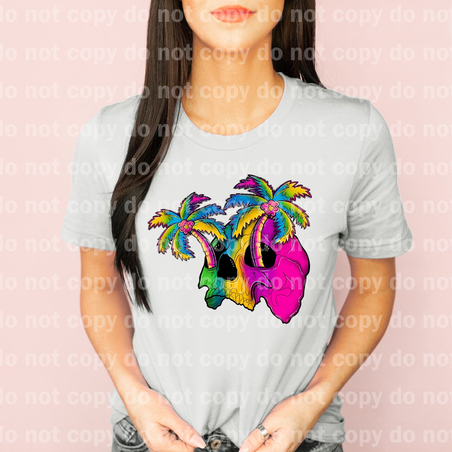 Tropical Skull With Palm Tree Dream Print or Sublimation Print