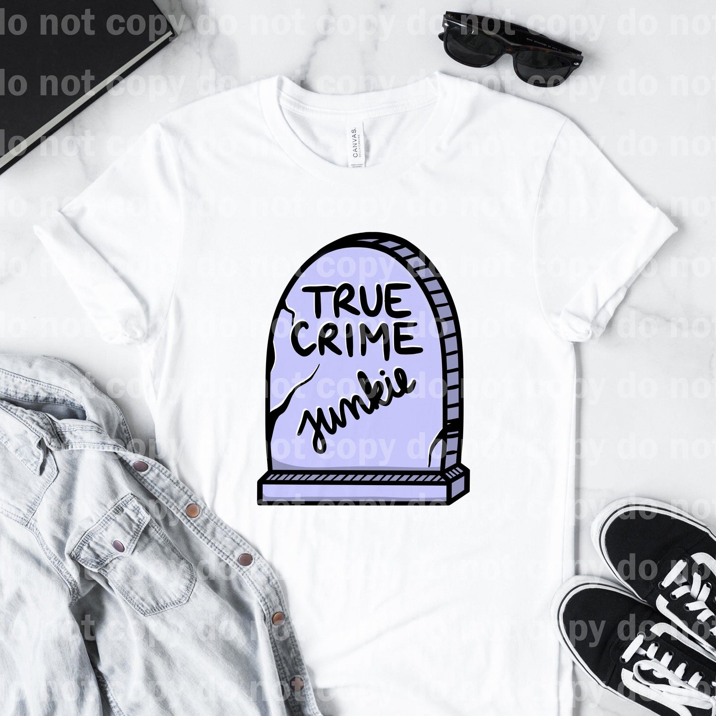 True Crime Junkie Gravestone Dream Print or Sublimation Print