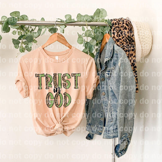 Trust in God Leopard Green Dream Print or Sublimation Print