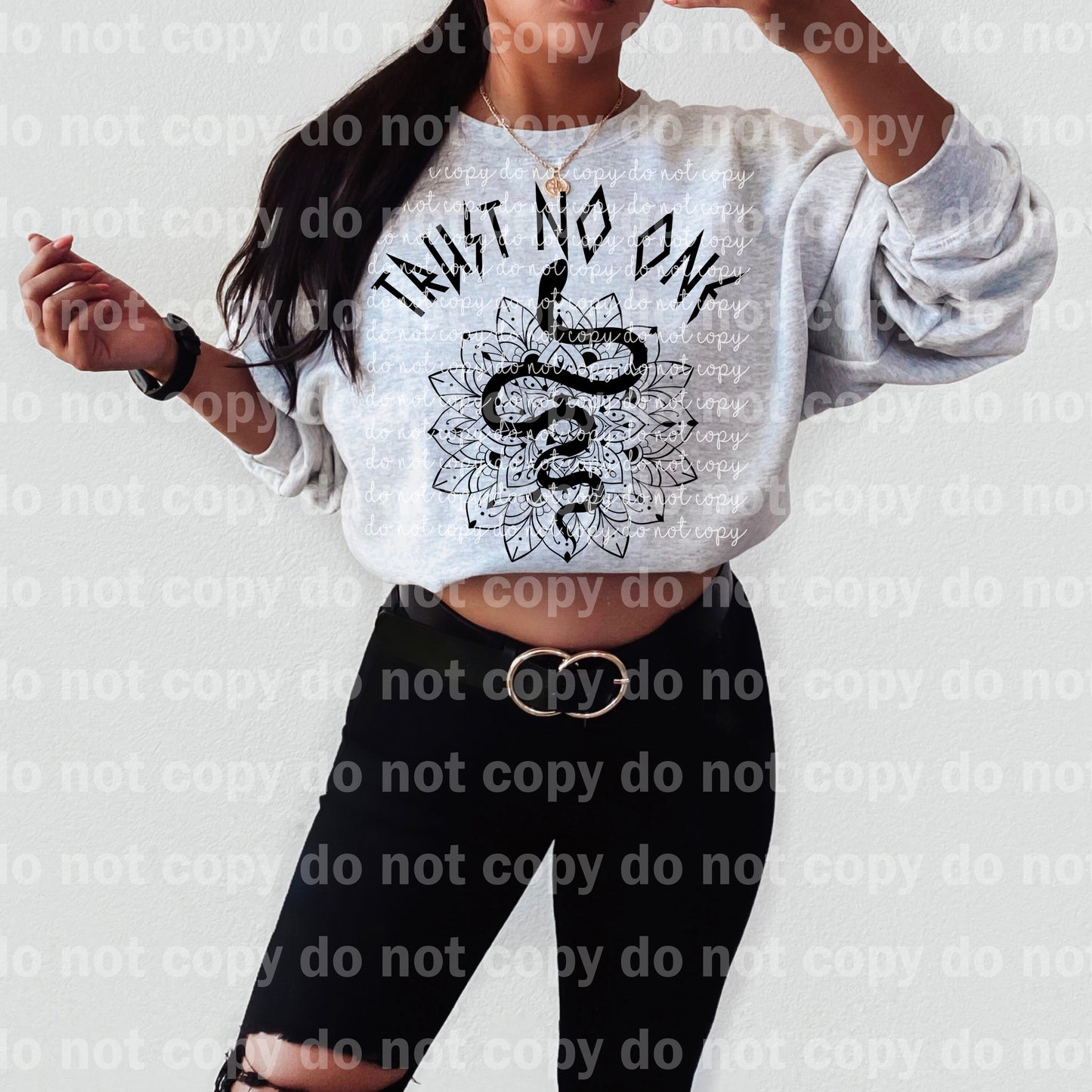 Trust No One Snake Floral Dream Print or Sublimation Print