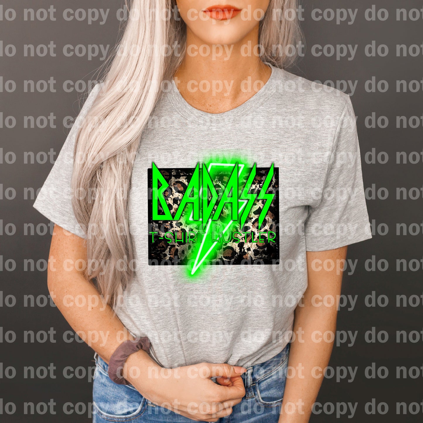 Badass T-Shirt Hustler Green/Pink Dream Print or Sublimation Print