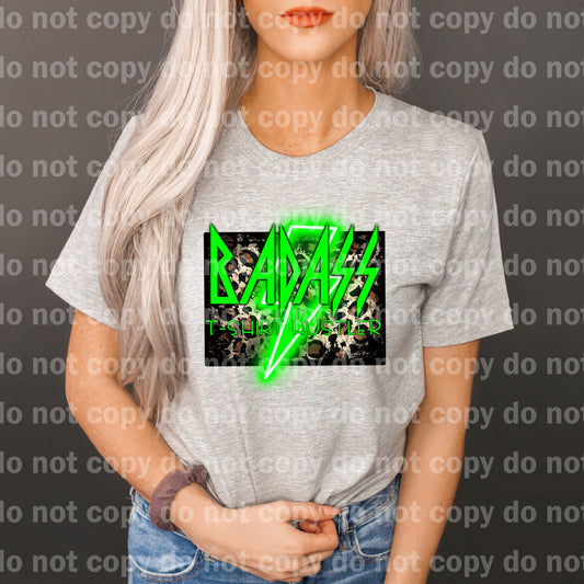 Badass T-Shirt Hustler Green/Pink Dream Print or Sublimation Print