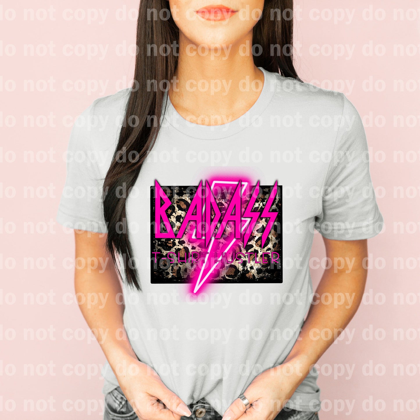 Badass T-Shirt Hustler Green/Pink Dream Print or Sublimation Print