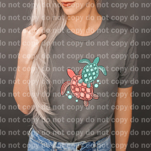 Pink And Blue Turtles Dream Print or Sublimation Print