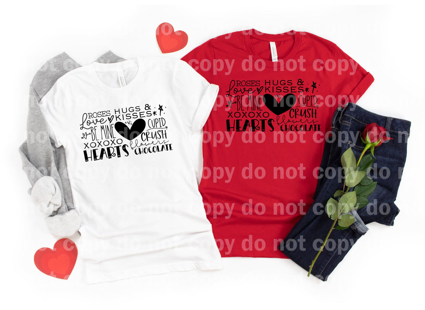 Valentine Words with Heart Dream Print or Sublimation Print