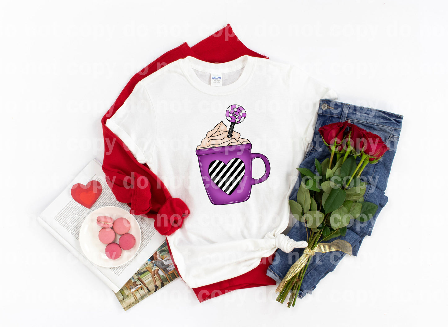 Valentines Day Cup Purple Dream Print or Sublimation Print