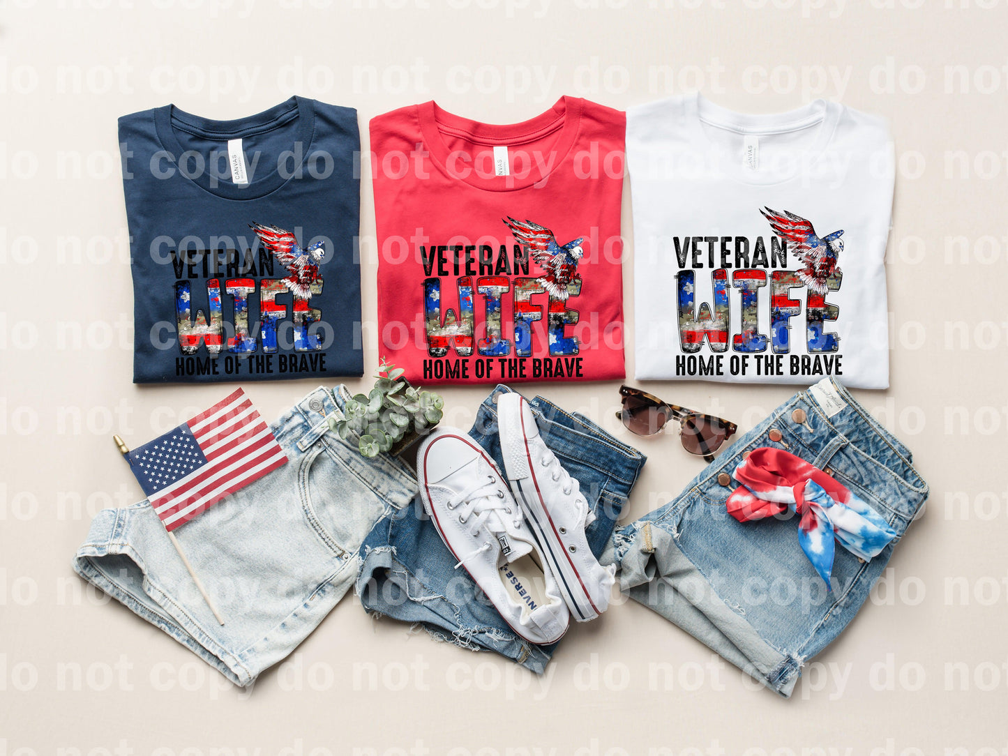 Veteran Wife Home Of The Brave Dream Print or Sublimation Print