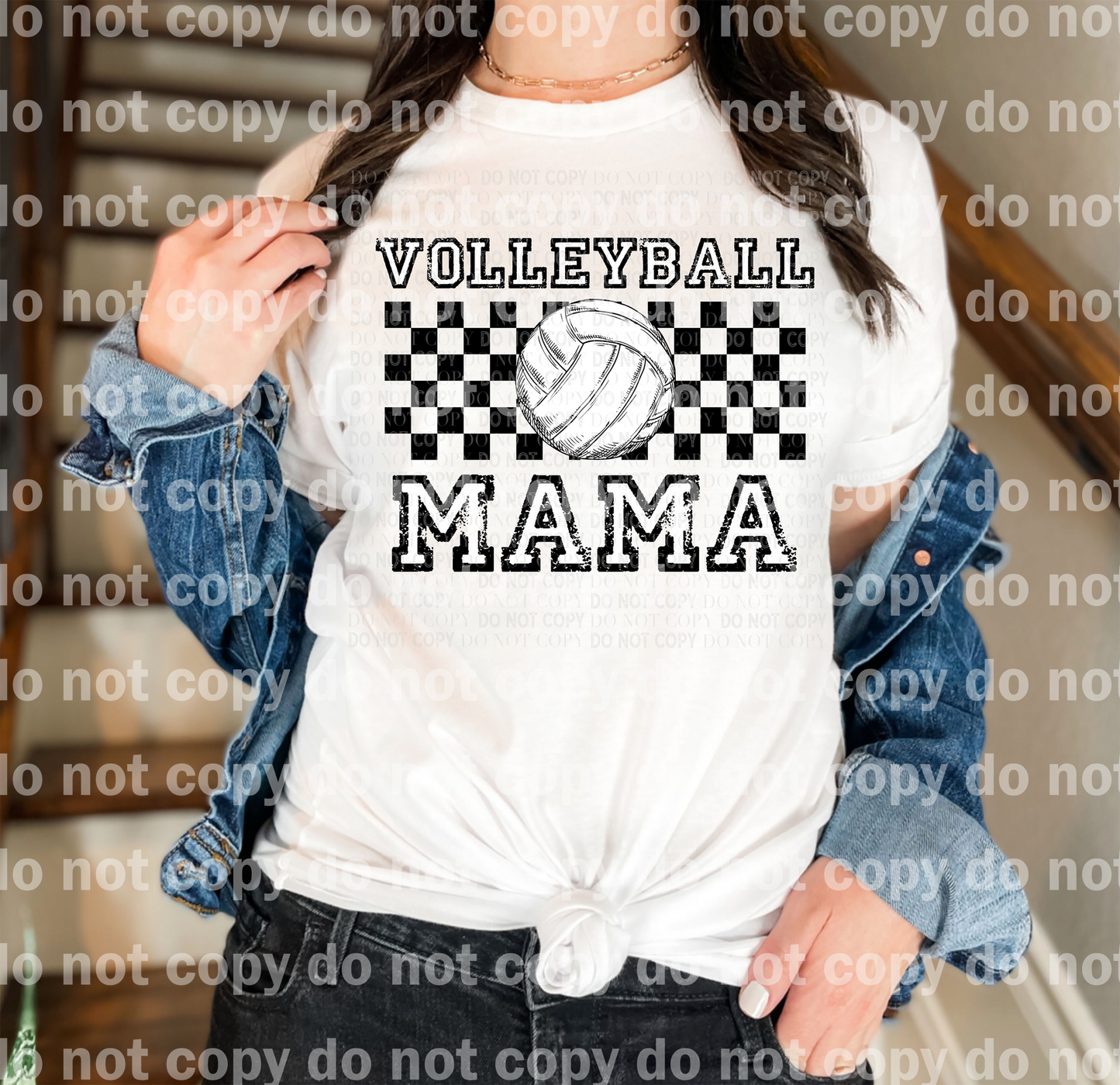 Volleyball Mama Impresión de ensueño a todo color/un color o impresión por sublimación