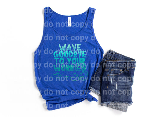 Wave Goodbye To Your Worries Distressed Full Color/One Color Dream Print or Sublimation Print