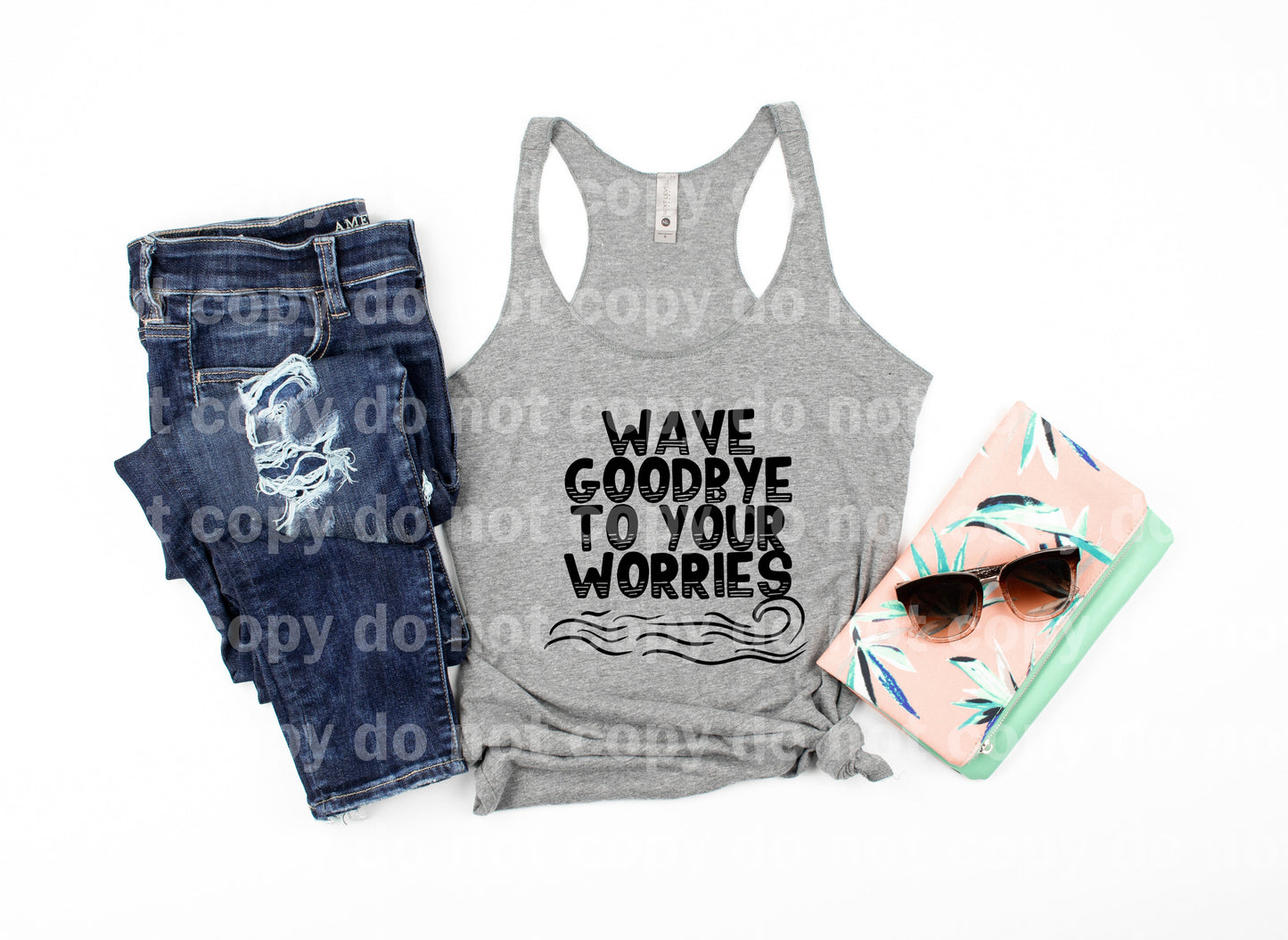 Wave Goodbye To Your Worries Full Color/One Color Dream Print or Sublimation Print