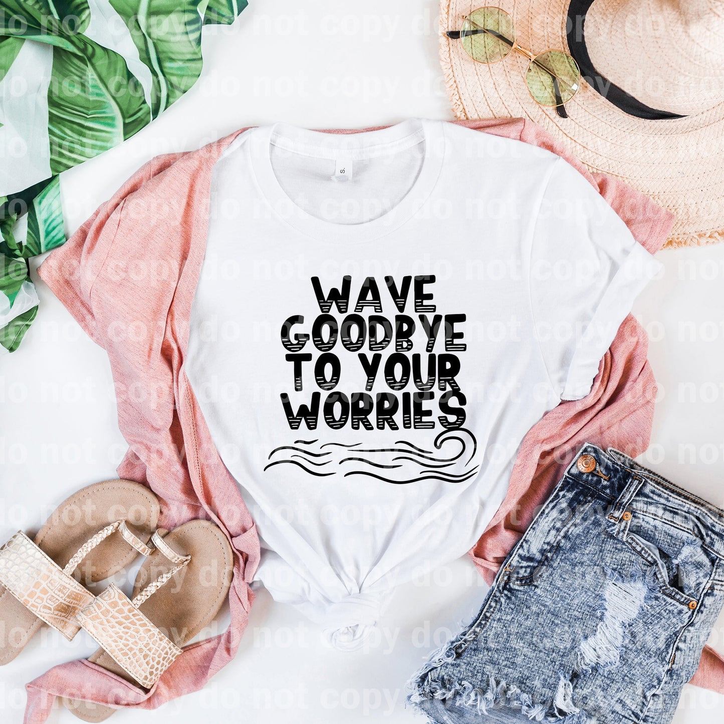 Wave Goodbye To Your Worries Full Color/One Color Dream Print or Sublimation Print