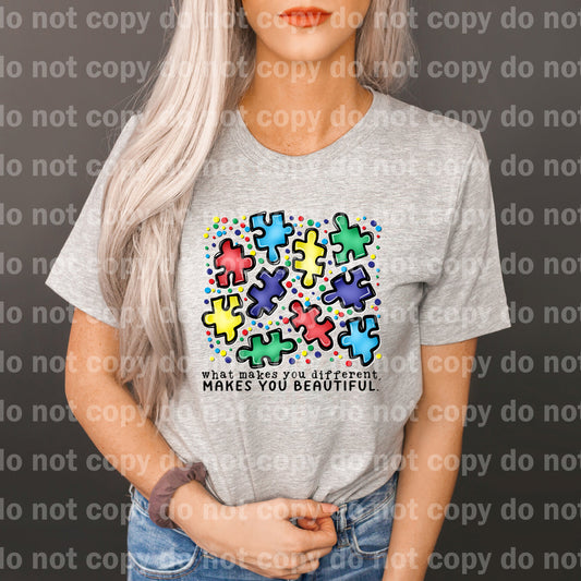 What Makes You Different Makes You Beautiful Autism Awareness Dream Print or Sublimation Print