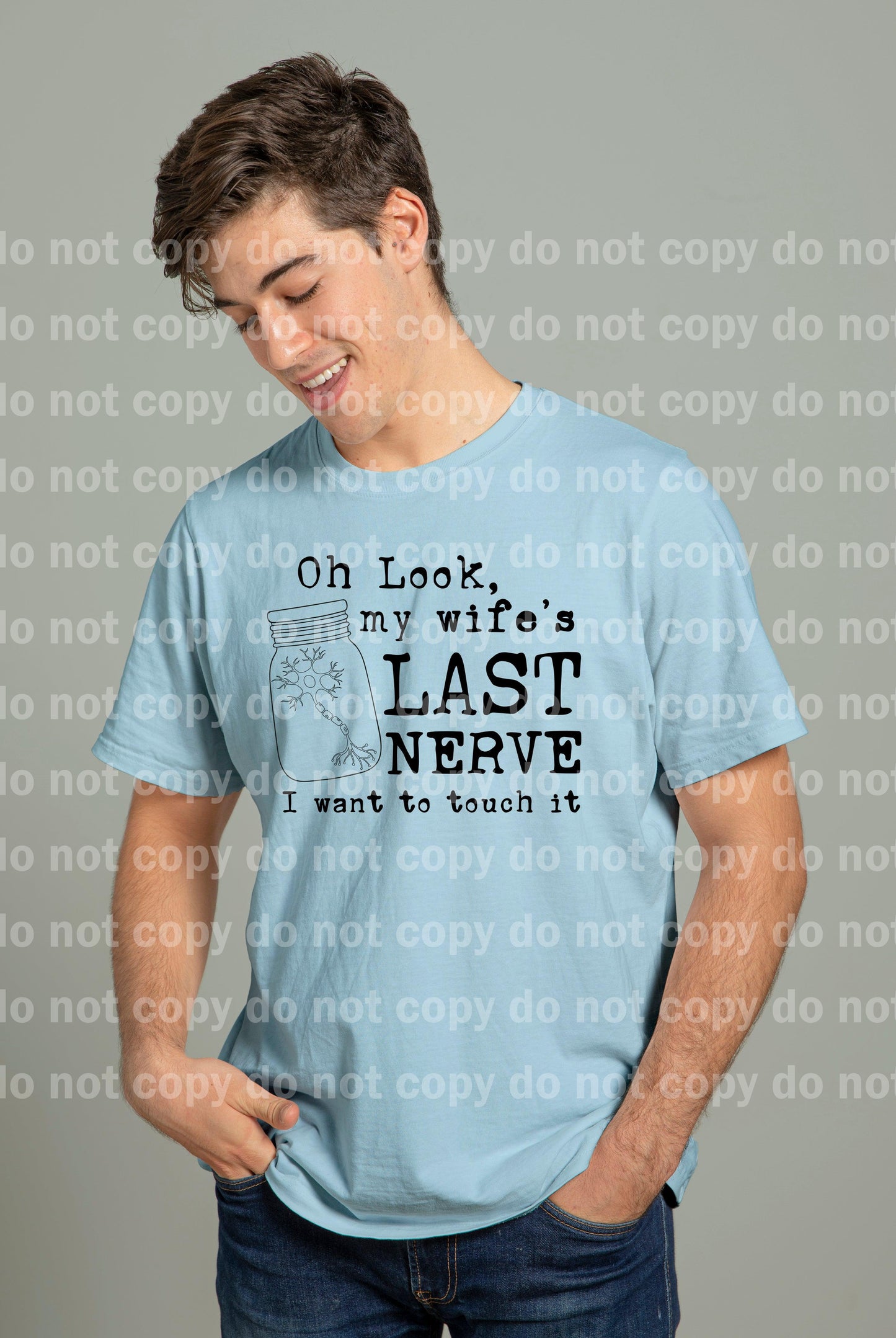 Oh Look, My Wife's Last Nerve I Want To Touch It Black/White Dream Print or Sublimation Print