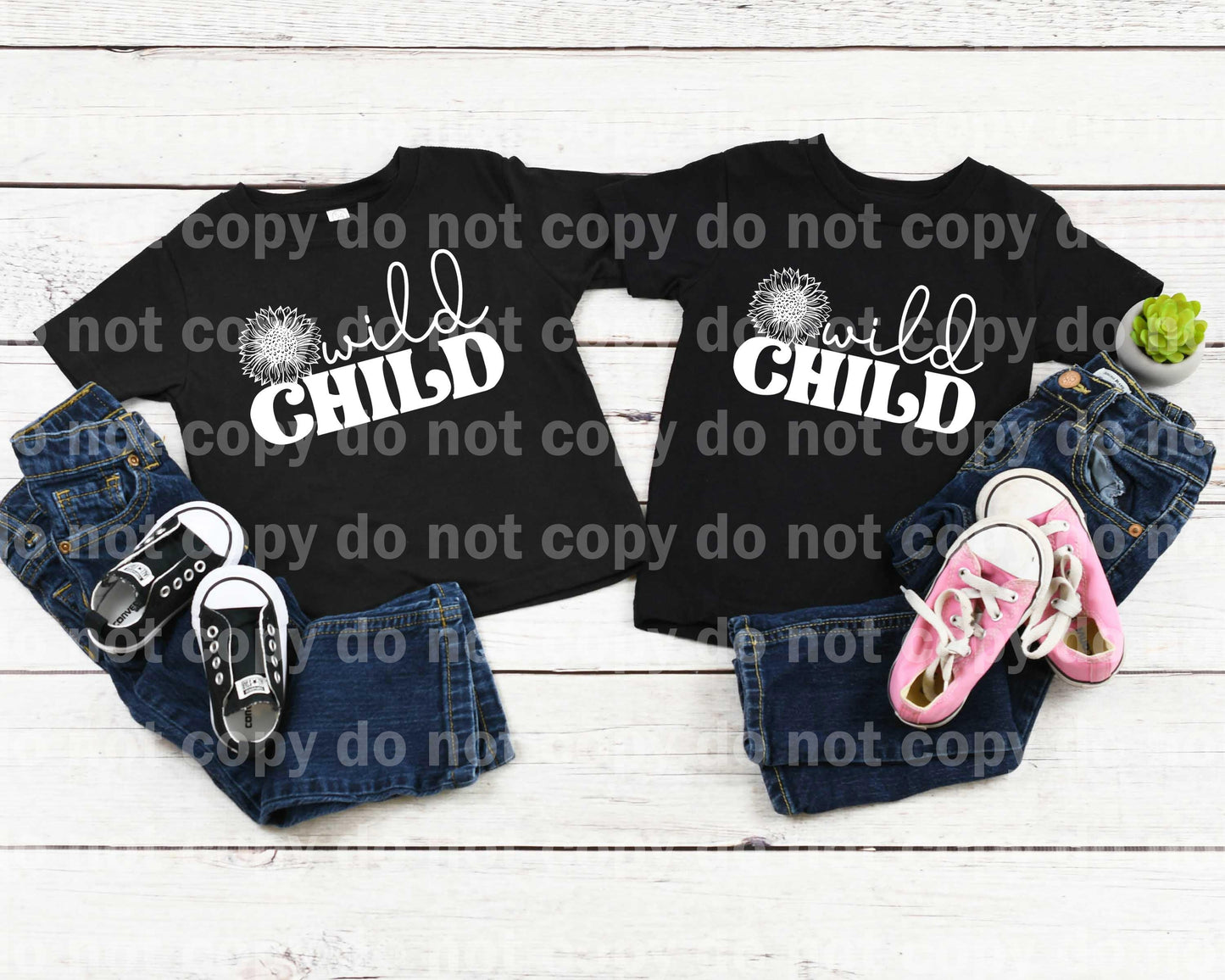 Wild Child Sunflower Black/White Dream Print or Sublimation Print