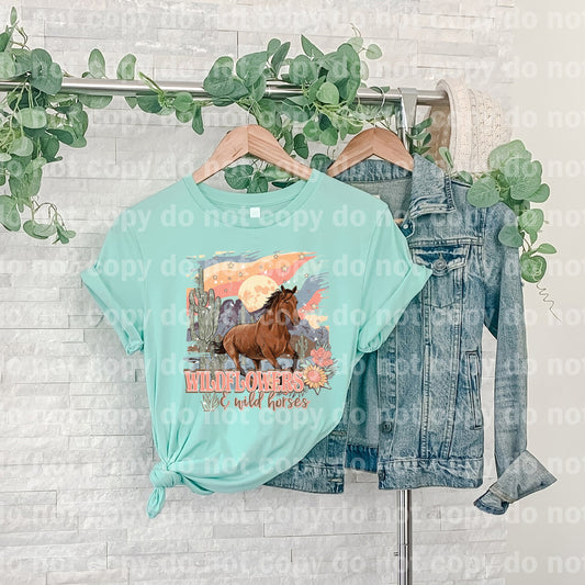Wildflowers And Wild Horses Dream Print or Sublimation Print