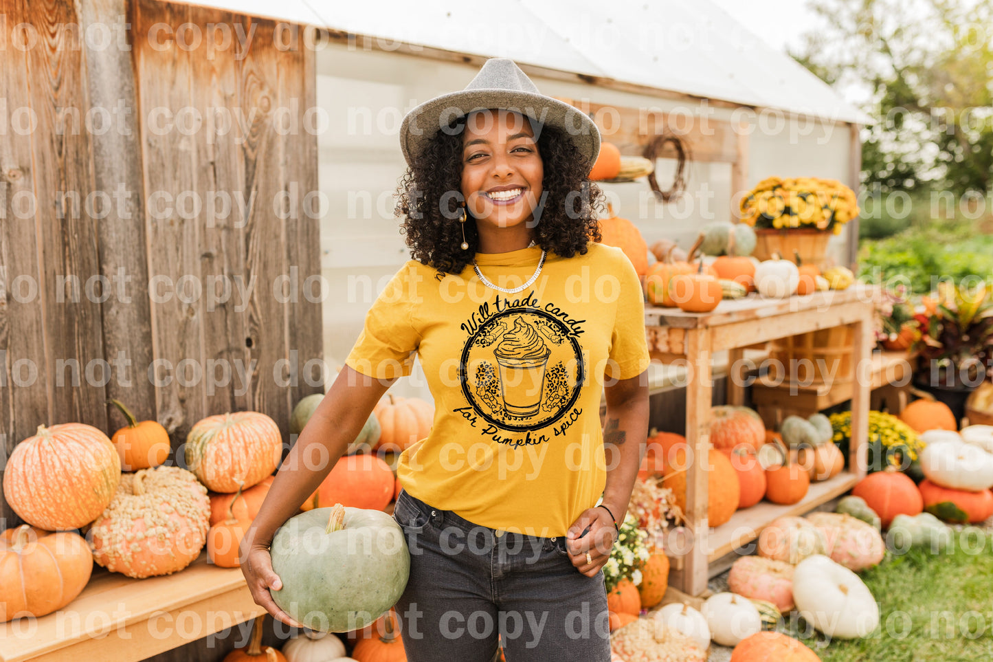 Cambiará dulces por impresión de ensueño de calabaza y especias o impresión por sublimación