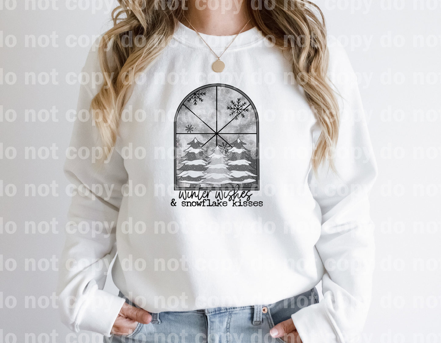 Winter Wishes Snowflake Kisses Glass Dream Print or Sublimation Print