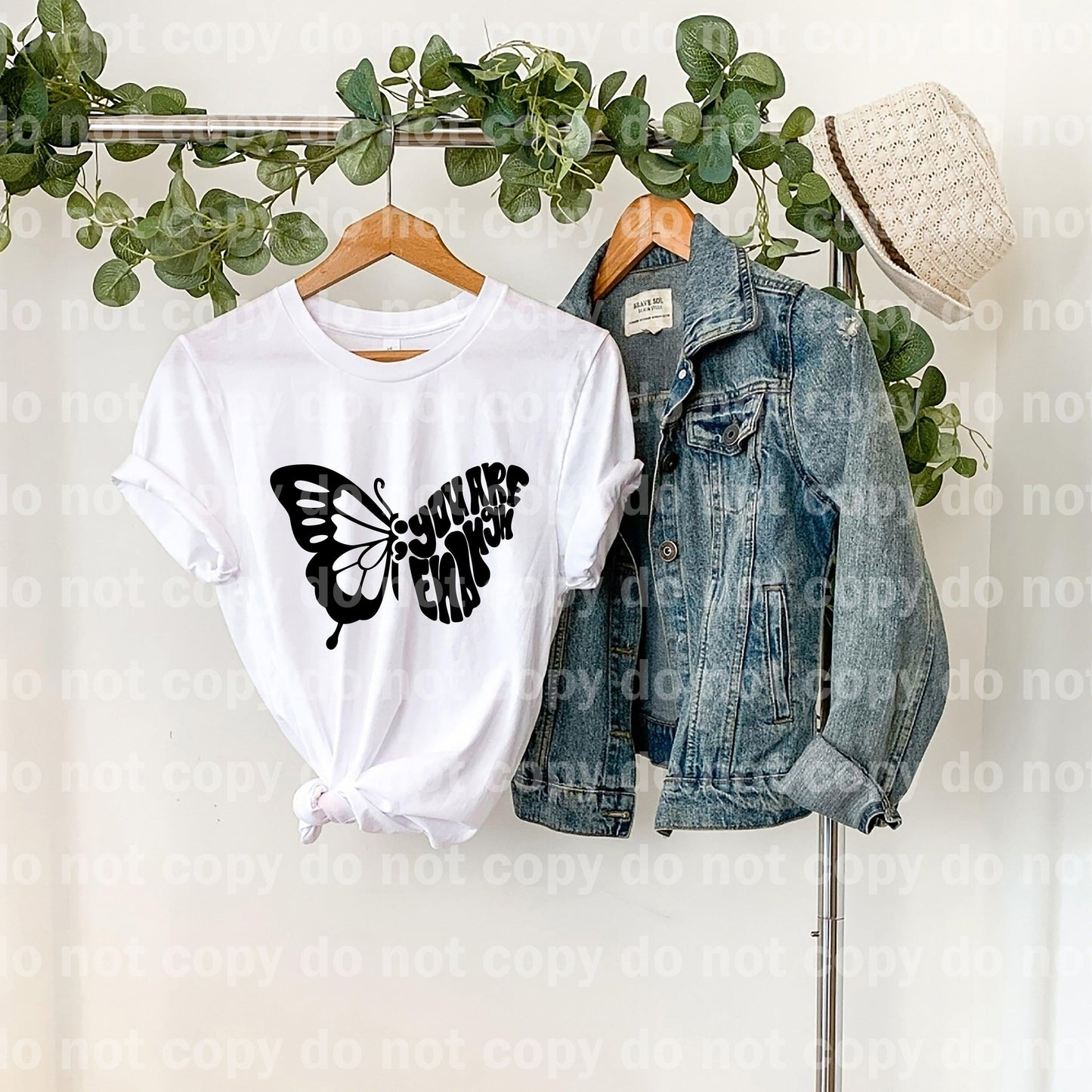 You Are Enough Butterfly Full Color/One Color Dream Print or Sublimation Print