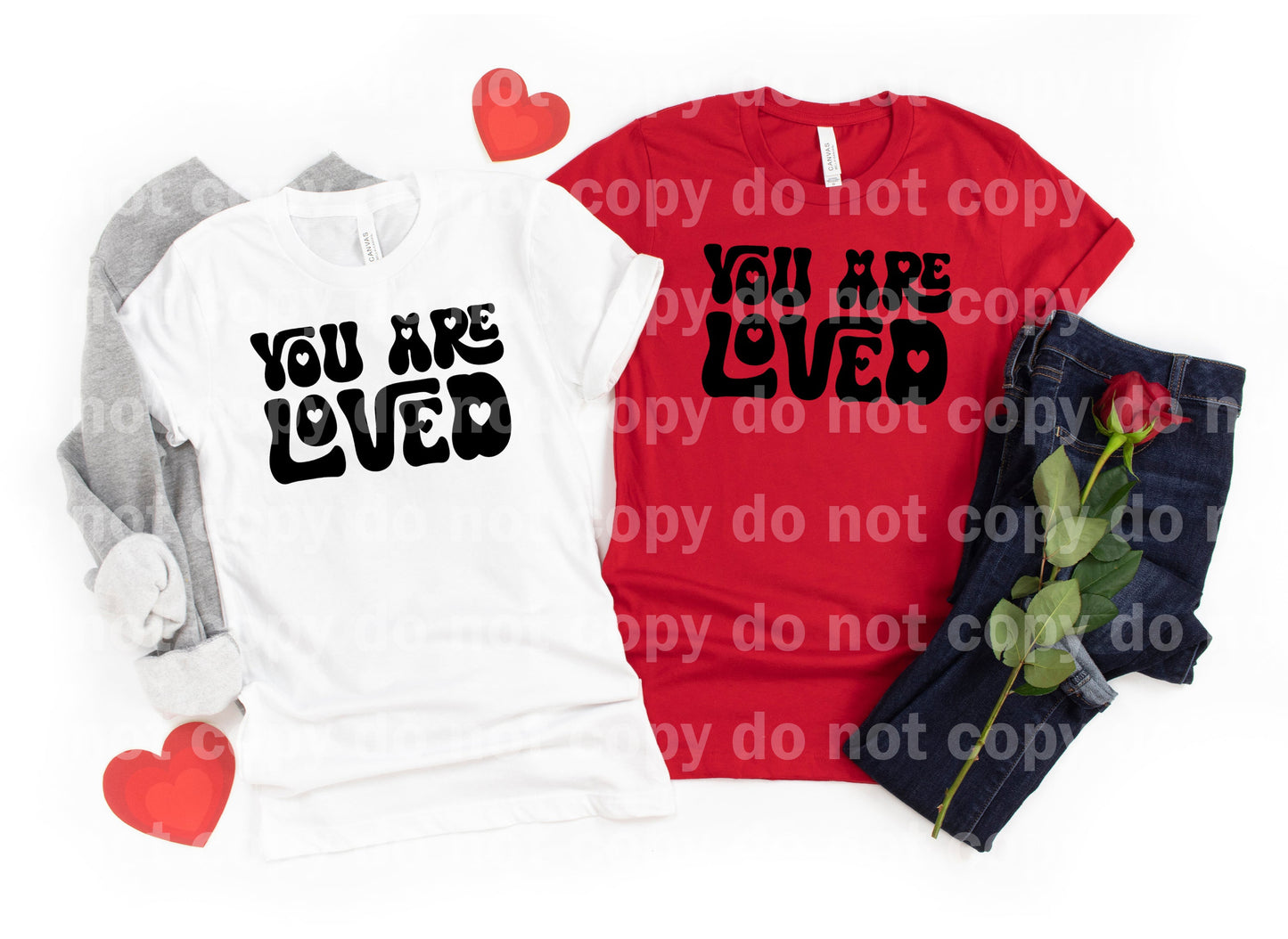 You Are Loved Typography Black/White Dream Print or Sublimation Print