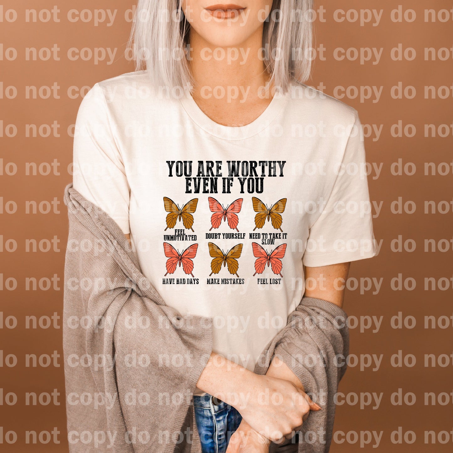 You Are Worthy Even If Distressed Full Color/One Color Dream Print or Sublimation Print