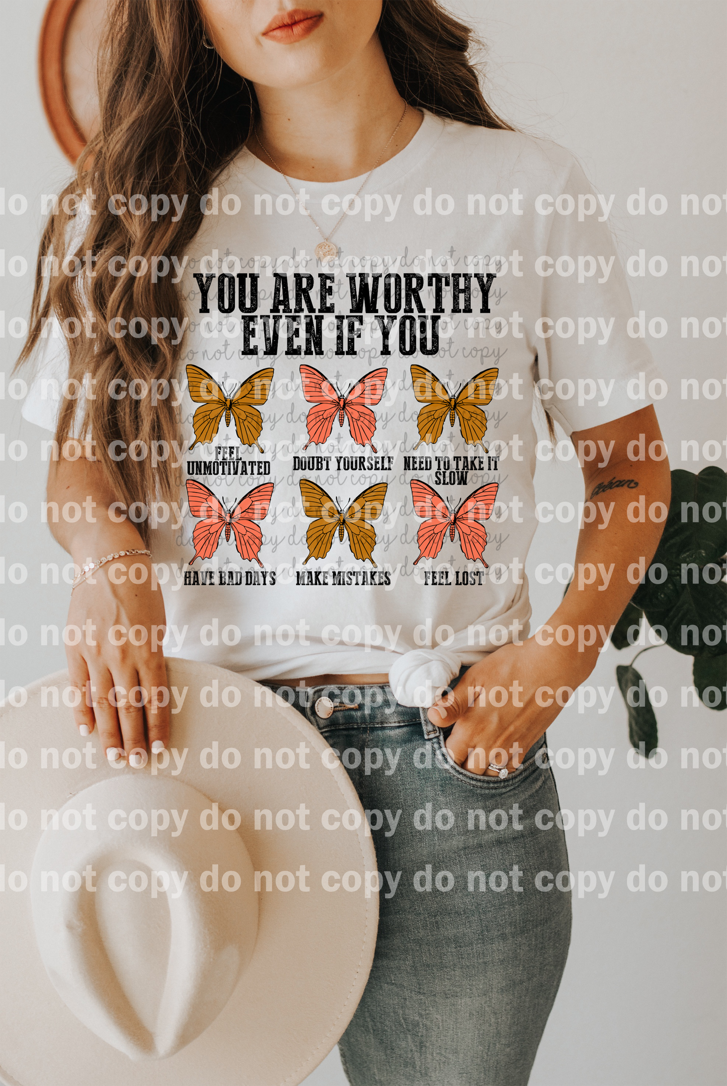 You Are Worthy Even If Distressed Full Color/One Color Dream Print or Sublimation Print