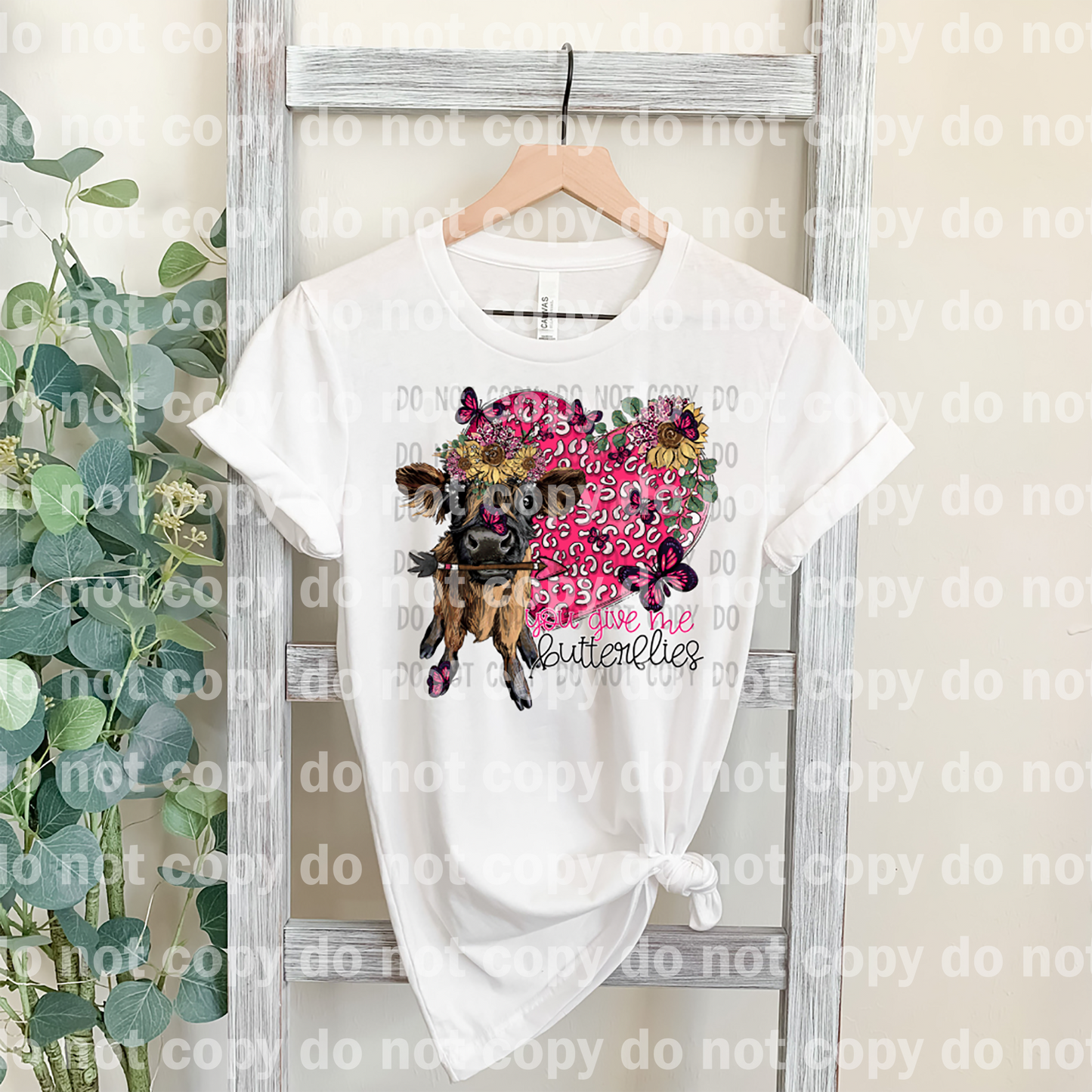 You Give Me Butterflies Heart Arrow Dream Print or Sublimation Print