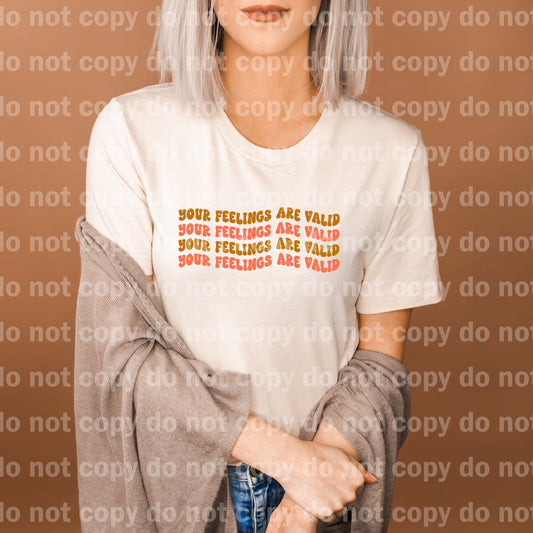 Your Feelings Are Valid Squiggle Distressed Full Color/One Color Dream Print or Sublimation Print