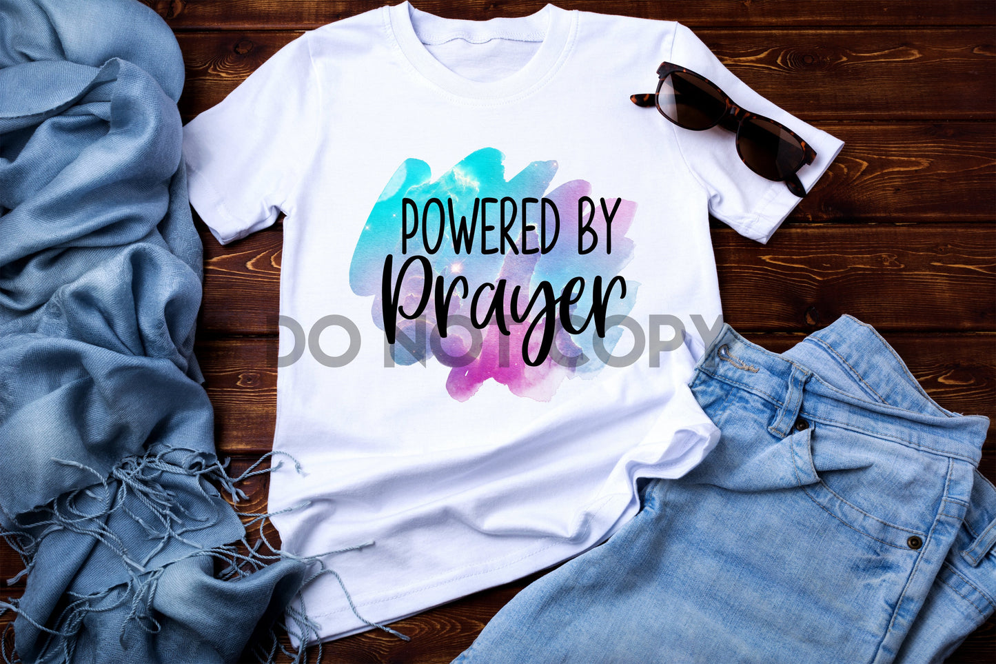 Powered By Prayer Sublimation print