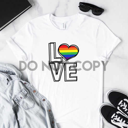 Impresión por sublimación del orgullo del corazón del arco iris del arte de la palabra del amor