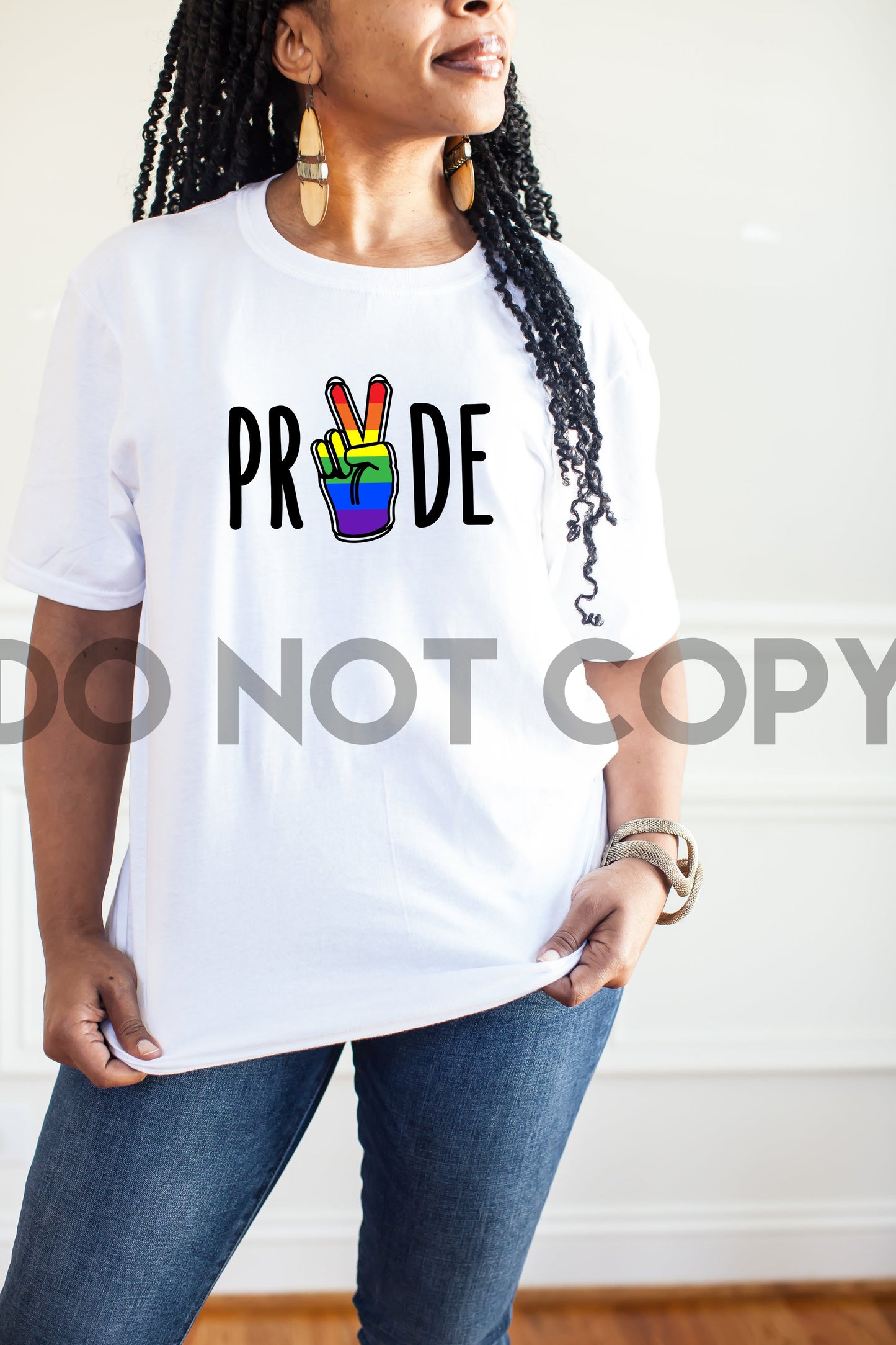 Pride Rainbow Peace Sign Sublimation Print