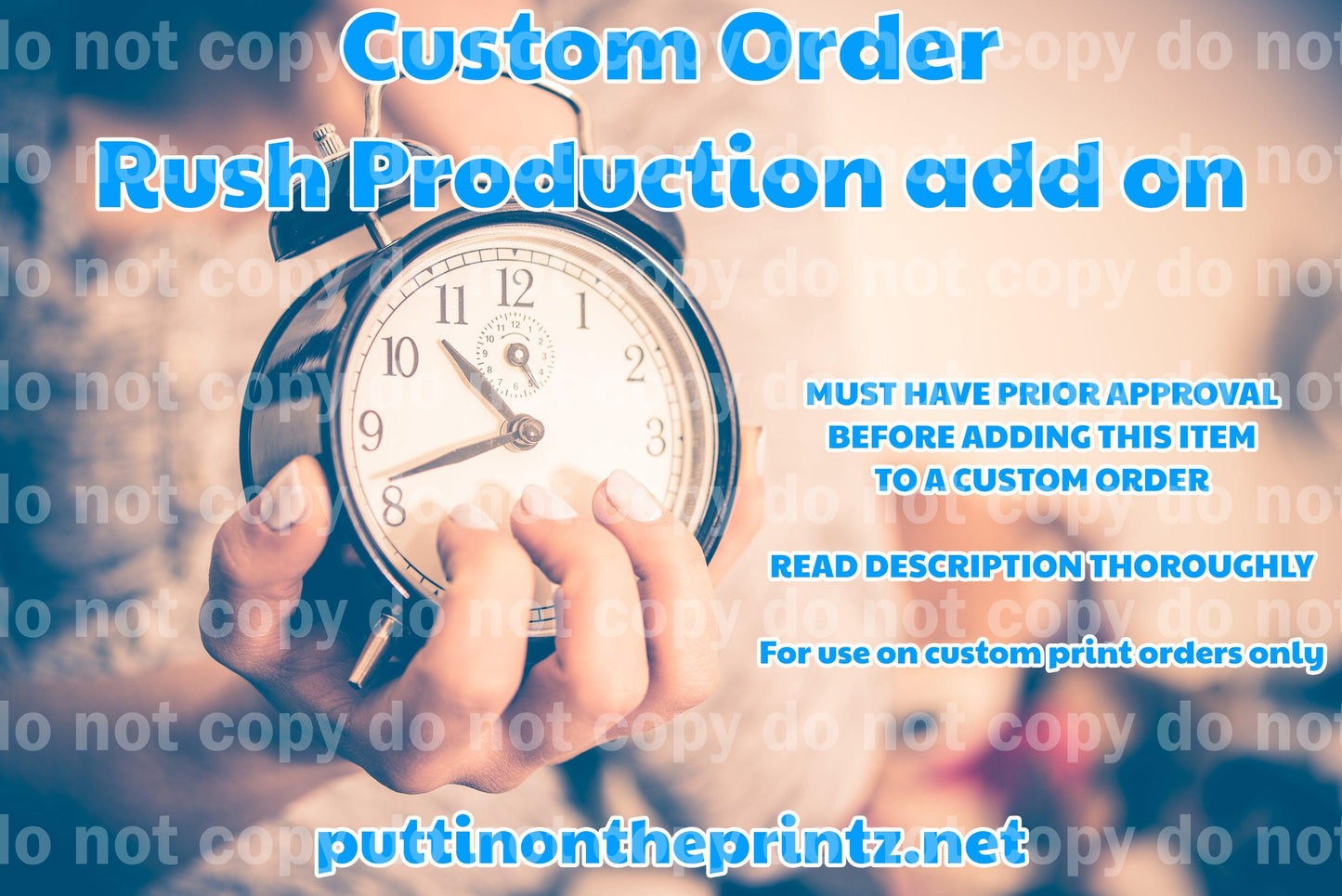 Custom order rush production fee *REQUIRES APPROVAL*