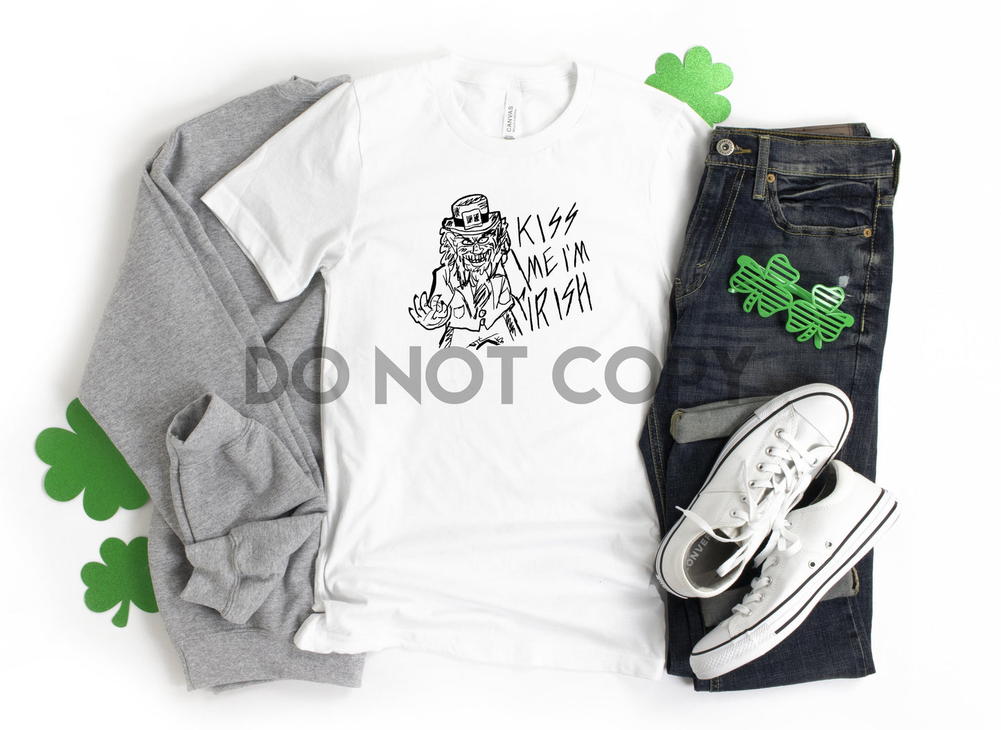 Bésame, soy irlandés aterrador Leprechaun St. Patrick's Day Dream Print o impresión de sublimación